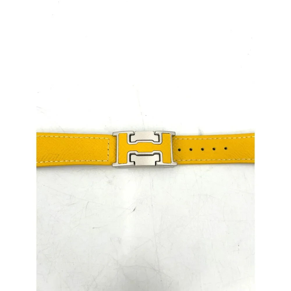 NWT CRAZY GRASS 38mm Apple Watch iWatch Yellow Leather Buckle Watch Band